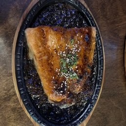 Salmon platter - burned