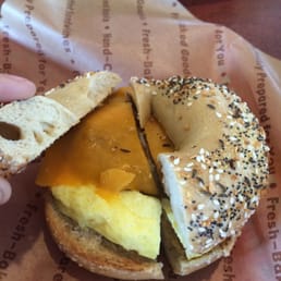 Breakfast sandwich. Cheese wasn't melted. Breakfast sandwich. Cheese wasn't melted.