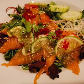 The Connection Thai sushi - Salmon Tataki. Exceptional dish that I never thought the seafood sauce and sesami dressing are perfect matched. Highly recommended!! - Thai Near Me - Henderson, Nevada The Connection Thai sushi - Salmon Tataki. Exceptional dish that I never thought the seafood sauce and sesami dressing are perfect matched. Highly recommended!! - Thai Near Me - Henderson, Nevada