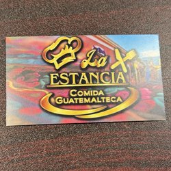 La Estancia Comida Guatemalteca - Business card