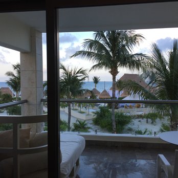 The Beloved Hotel - 2 story casita- view from the bottom balcony looking out to the pool - Hotels Near Me - Isla Mujeres, ROO