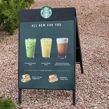 Starbucks - all new for you menu sign - Coffee & Tea Near Me - Chandler, Arizona