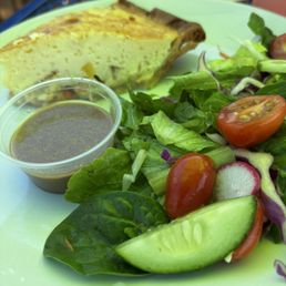 Quiche with a side salad Quiche with a side salad
