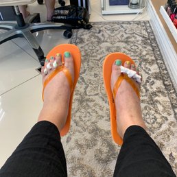 Pedicure, shoes costed $1 Pedicure, shoes costed $1