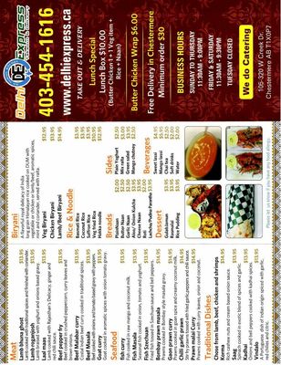 Menu photo 2 Delhi Express Chestermere, AB