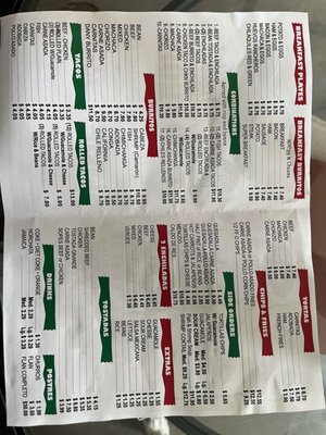 Menu photo 1 Daniel's Taco Shop El Cajon, CA