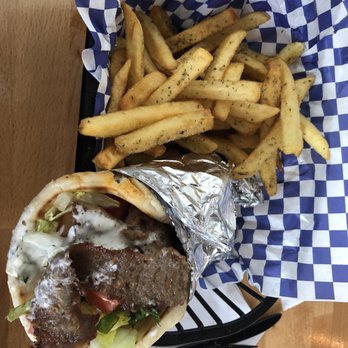 The Fat Lamb - Lamb gyro w French fries. Loved the seasoning on the fries. - Mediterranean Near Me - Altamonte Springs, Florida The Fat Lamb - Lamb gyro w French fries. Loved the seasoning on the fries. - Mediterranean Near Me - Altamonte Springs, Florida