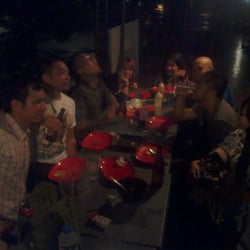 Uncle Moe's Shawarma Hub - My musician friends after a drinking sesh here and yes that's Jay of kamikazee and miro of stonefree, drinking with us :)