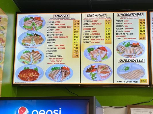 Menu photo 3 Tortas Y Jugos Las Glorias Riverside, CA