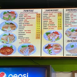 Tortas Y Jugos Las Glorias - Menu March 2024