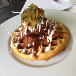 Calabrian Fried Chicken & Cornmeal Waffle
