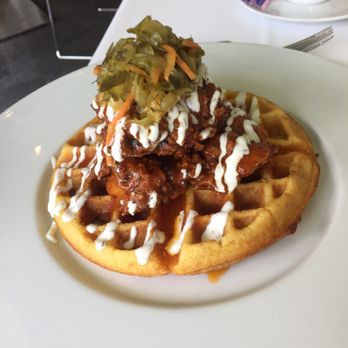 Provenance - Calabrian Fried Chicken & Cornmeal Waffle - New American Near Me - Cleveland, Ohio
