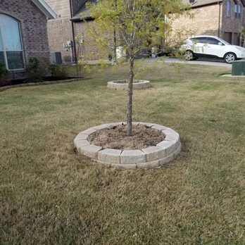 Lee's Lawn & Garden - So I had my 2 trees in the front re-done with the stones. Looks totally different now. Thanks Lee! - Landscaping Near Me Lee's Lawn & Garden - So I had my 2 trees in the front re-done with the stones. Looks totally different now. Thanks Lee! - Landscaping Near Me