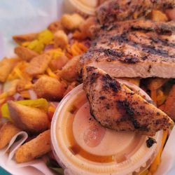 ChincoTiki Bar and Grill - Jerk chicken salad with everything