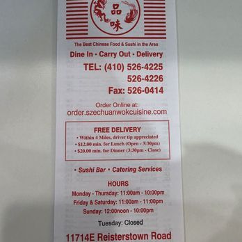 Szechuan Wok - Chinese Near Me - Reisterstown, Maryland Szechuan Wok - Chinese Near Me - Reisterstown, Maryland