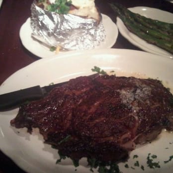 Pappadeaux Seafood Kitchen - Bone-in Ribeye + Baked Potato + Asparagus - Seafood Near Me - Pharr, Texas