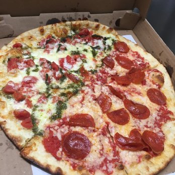 Upper Crust Pizzeria - Half pesto & half pepperoni! Delicious but guys y'all's crust is too tough! - Pizza Near Me - Beverly Hills, California Upper Crust Pizzeria - Half pesto & half pepperoni! Delicious but guys y'all's crust is too tough! - Pizza Near Me - Beverly Hills, California