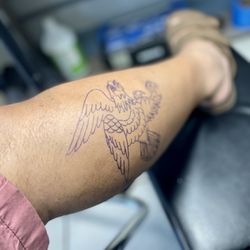 Jacksonville Piercing and Tattoo - 1st Tattoo on right leg