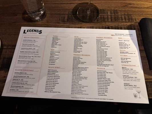 Menu photo 1 Legends Steak and Seafood Breckenridge, CO Menu photo 1 Legends Steak and Seafood Breckenridge, CO