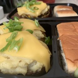 VeegMe - Loaded baked potato topped with smoked Gouda