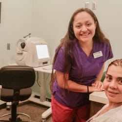 Howerton Eye Clinic - Mandy and our patient take a minute to smile at the camera.