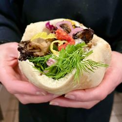Grilled Maitake Pita