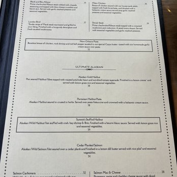 Summit Lake Lodge - Menu - Hotels Near Me - Moose Pass, Alaska