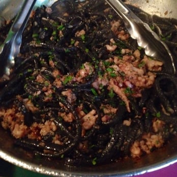 The Daily Catch - Squid ink pasta! Aglio olio - Italian Near Me - Boston, Massachusetts The Daily Catch - Squid ink pasta! Aglio olio - Italian Near Me - Boston, Massachusetts