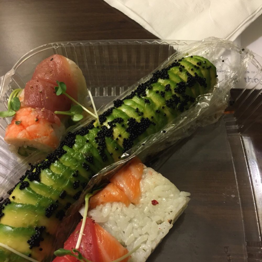 Amici Sushi - Caterpillar and rainbow roll - Sushi Bars Near Me - Lathrop, California