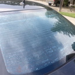 After they tried to take off tint this is how my Mercedes was left. After they tried to take off tint this is how my Mercedes was left.