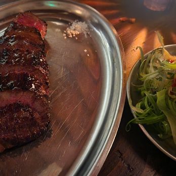 The Mulberry - Beef short ribs with scallion accompaniments - Korean Near Me - Los Angeles, California The Mulberry - Beef short ribs with scallion accompaniments - Korean Near Me - Los Angeles, California