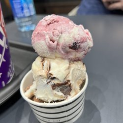 Megaplex 12 Theatre - New York City berry cheesecake and banana Nutella gelato.