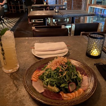 Catch NYC - Rainbow sashimi salad & the Mo problems mojito - Asian Fusion Near Me - New York, New York Catch NYC - Rainbow sashimi salad & the Mo problems mojito - Asian Fusion Near Me - New York, New York