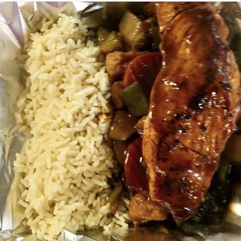 Downtown Grill - Teriyaki Salmon with Rice! - American Near Me - Paterson, New Jersey