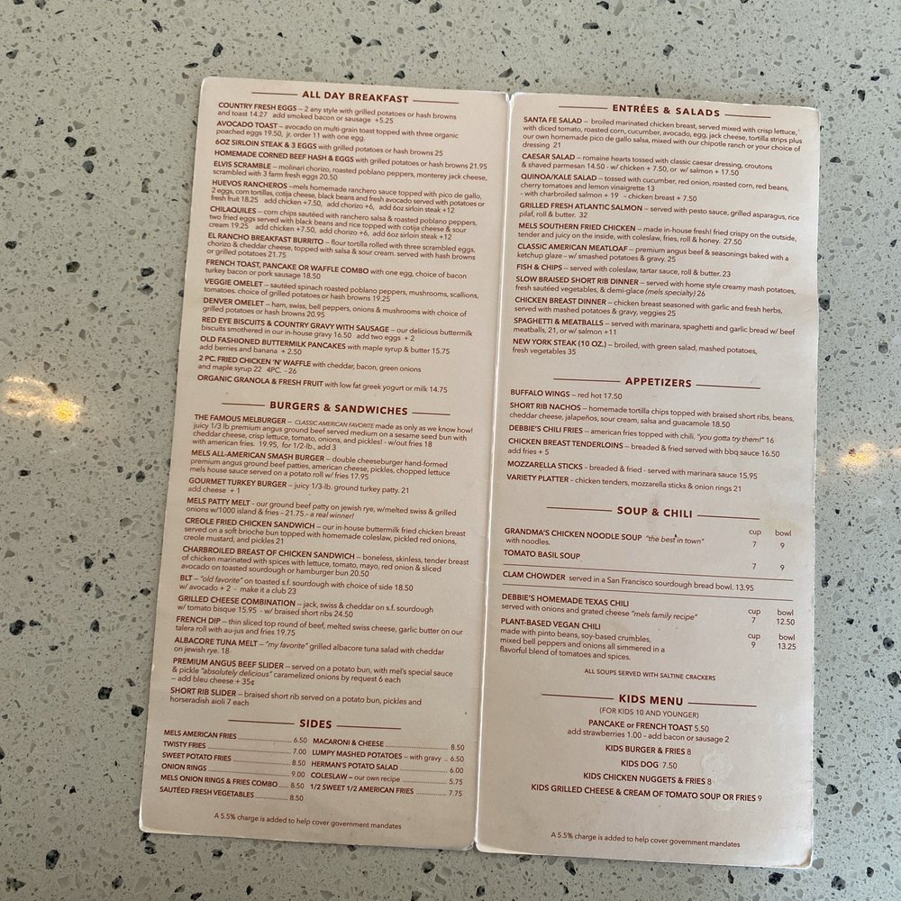 Mel's Kitchen - Menu - American Near Me - San Francisco, California Mel's Kitchen - Menu - American Near Me - San Francisco, California