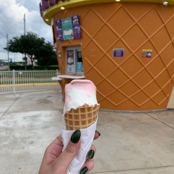 Twistee Treat - Jones - Strawberry and vanilla ice cream in a waffle cone. So delicious!! - Ice Cream & Frozen Yogurt Near Me - Houston, Texas Twistee Treat - Jones - Strawberry and vanilla ice cream in a waffle cone. So delicious!! - Ice Cream & Frozen Yogurt Near Me - Houston, Texas