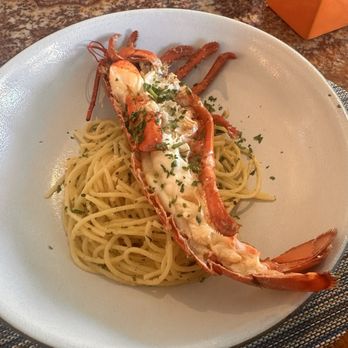Lago - Half portion grilled lobster with spaghetti noodles in evoo - Italian Near Me - Las Vegas, Nevada Lago - Half portion grilled lobster with spaghetti noodles in evoo - Italian Near Me - Las Vegas, Nevada