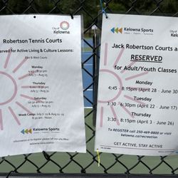 Jack Robertson Memorial Park - City tennis lesson schedule (Summer 2025)