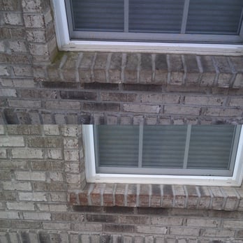 Zap It Wash - Before and after of brick near the window - had some green gunk and that is now gone! - Pressure Washers Near Me - Charlotte, North Carolina Zap It Wash - Before and after of brick near the window - had some green gunk and that is now gone! - Pressure Washers Near Me - Charlotte, North Carolina
