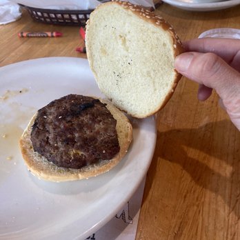 Logan's Roadhouse - Dry no cheese no veggie child burger - Steakhouses Near Me - Chico, California Logan's Roadhouse - Dry no cheese no veggie child burger - Steakhouses Near Me - Chico, California