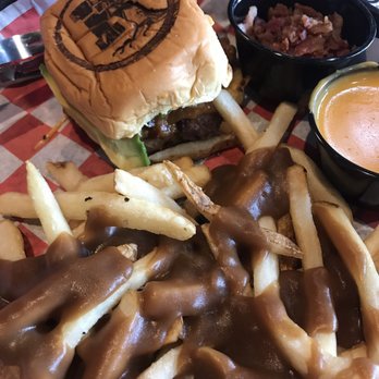 Roots Burger Bar - Burger and fries with gravy. - Burgers Near Me - Muncie, Indiana Roots Burger Bar - Burger and fries with gravy. - Burgers Near Me - Muncie, Indiana