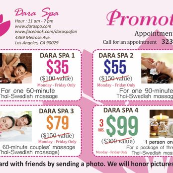 Dara Spa - Weekday Special expired on Feb 19 , this promotion can't use on Valentine's Day - Day Spas Near Me - Los Angeles, California Dara Spa - Weekday Special expired on Feb 19 , this promotion can't use on Valentine's Day - Day Spas Near Me - Los Angeles, California