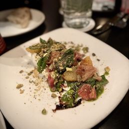 Burrata app as a special. Mint pesto and pistachios Burrata app as a special. Mint pesto and pistachios