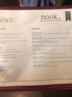 Menu photo 6 Nook Tucson, AZ