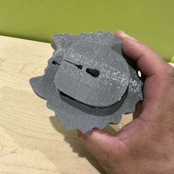 Downey City Library - Back of 3D printed wolf head - Libraries Near Me - Downey, California