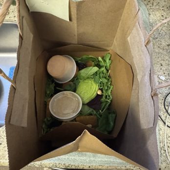 Perry's - San Francisco - The salad box, fully open and exposed to the elements for the motorcycle ride from the restaurant to my house. Gross. - American Near Me - San Francisco, California Perry's - San Francisco - The salad box, fully open and exposed to the elements for the motorcycle ride from the restaurant to my house. Gross. - American Near Me - San Francisco, California
