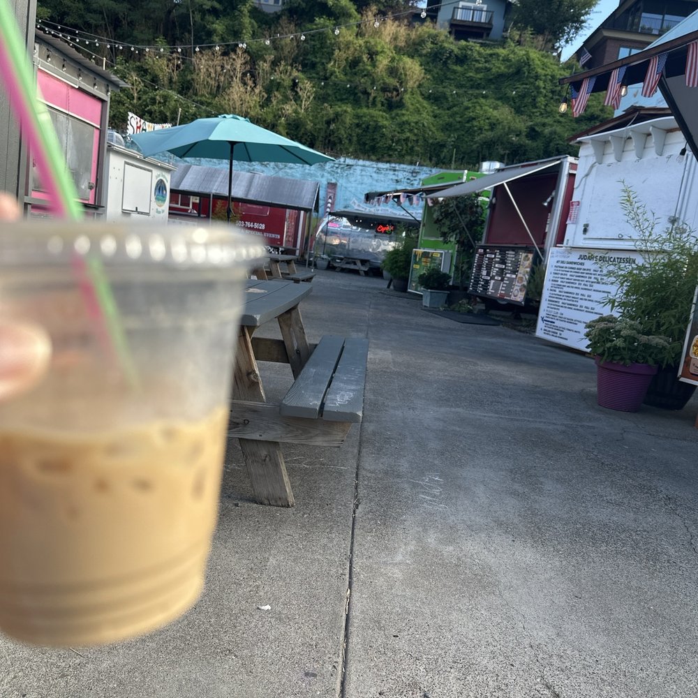Coffee and you can see the airstream in the background