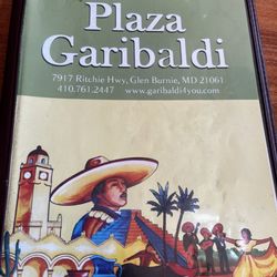 Plaza Garibaldi Mexican Restaurant - Menu cover