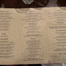 Mighty Oak Barrel - Might Oak Barrel dinner menu 1/2026
