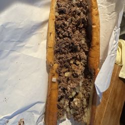Papa Jacks Pizza & Italian Eatery - What is this!!! Crappy "Large" Steak & Cheese Sub !!!!